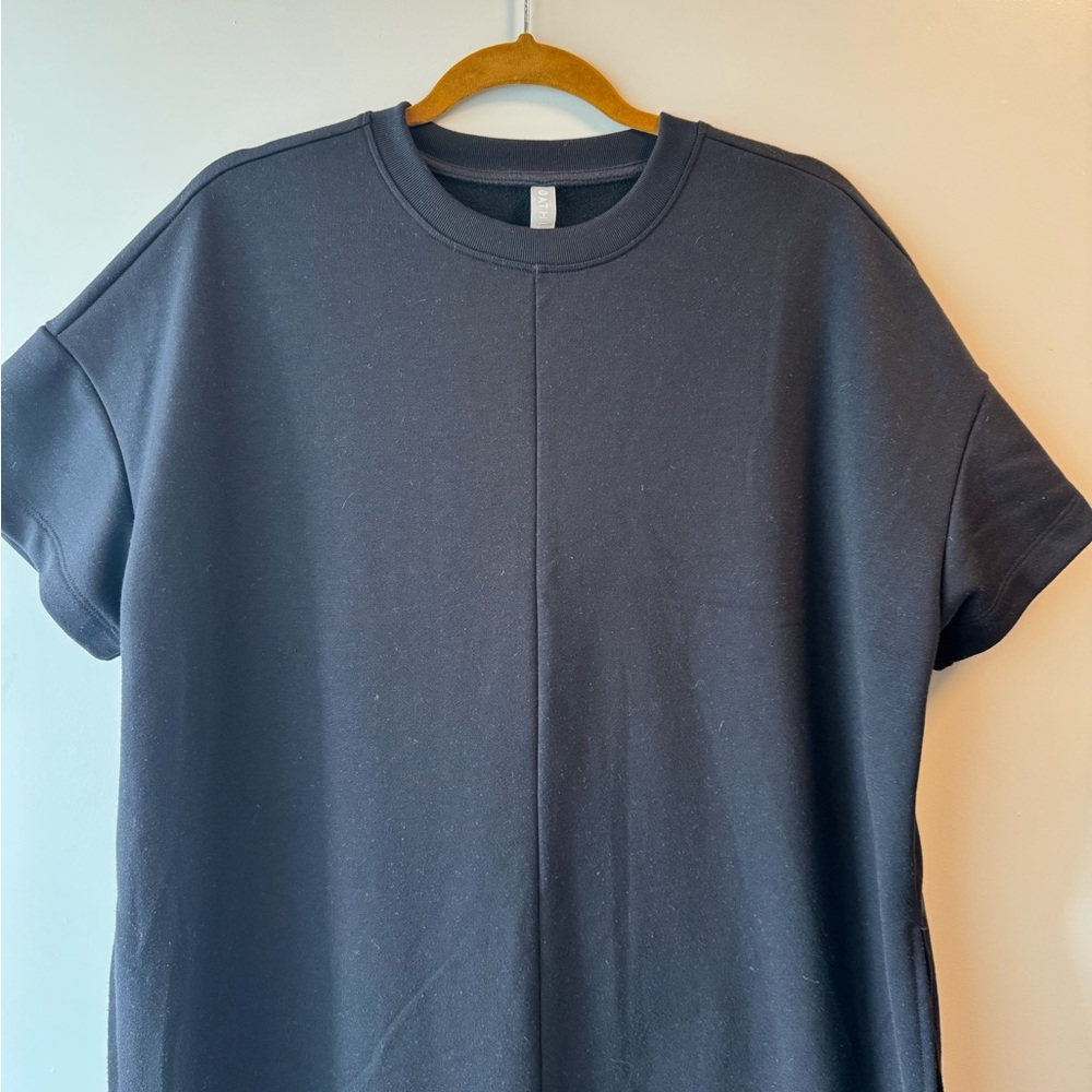 Athleta black dress/tunic with slits up both sides